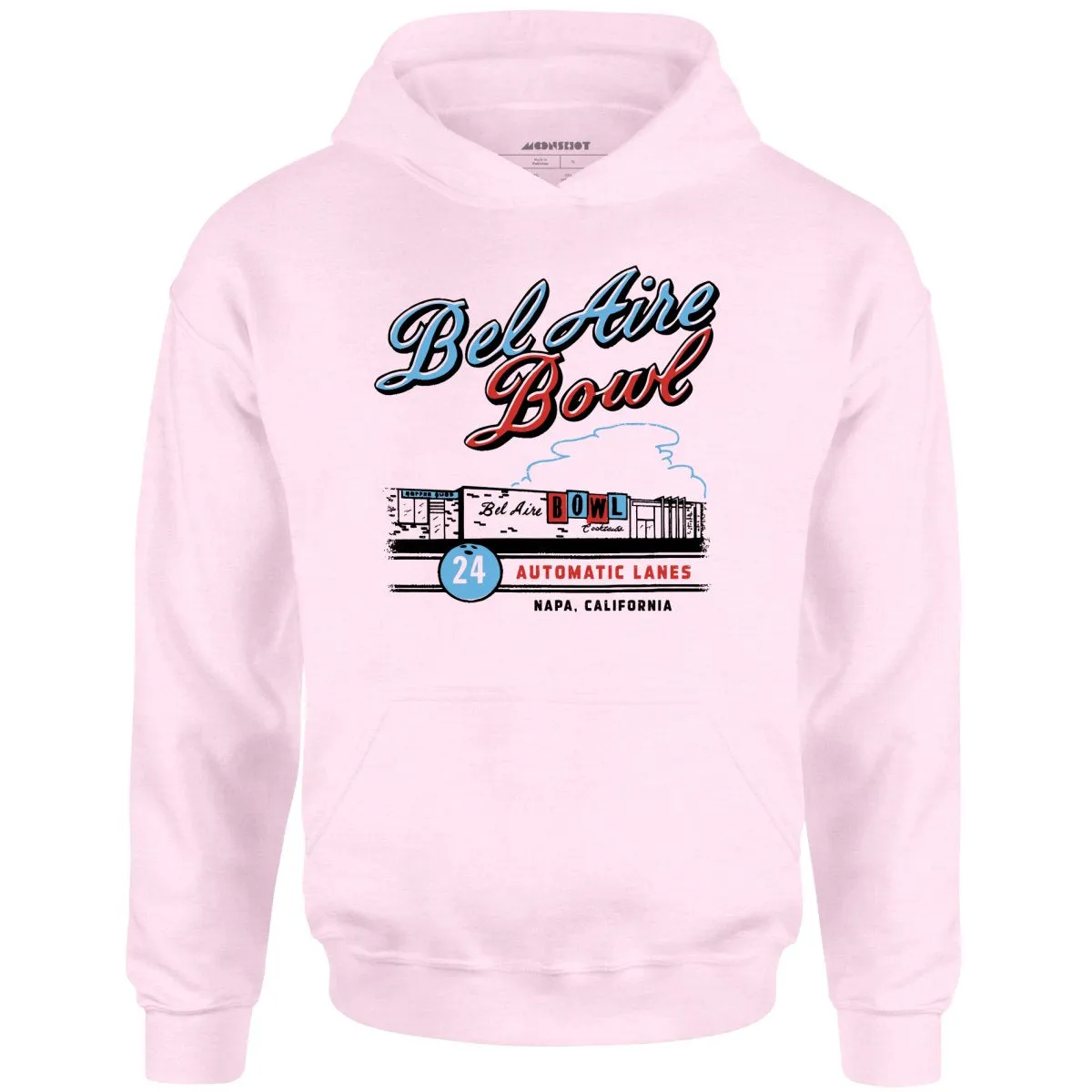 Bel Aire Bowl - Napa, CA - Vintage Bowling Alley - Unisex Hoodie
