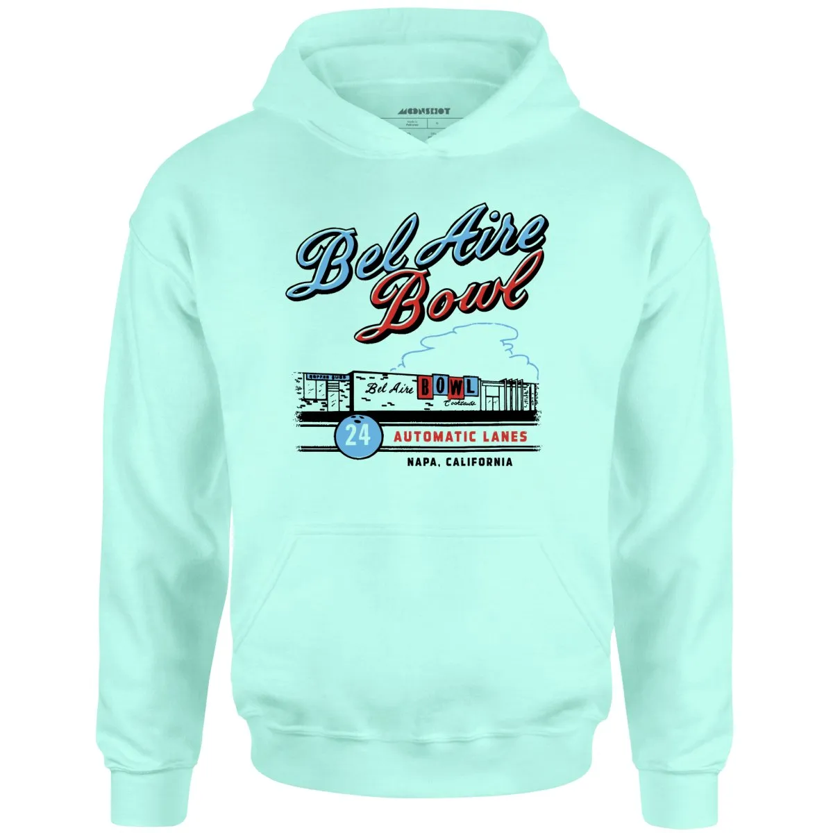 Bel Aire Bowl - Napa, CA - Vintage Bowling Alley - Unisex Hoodie