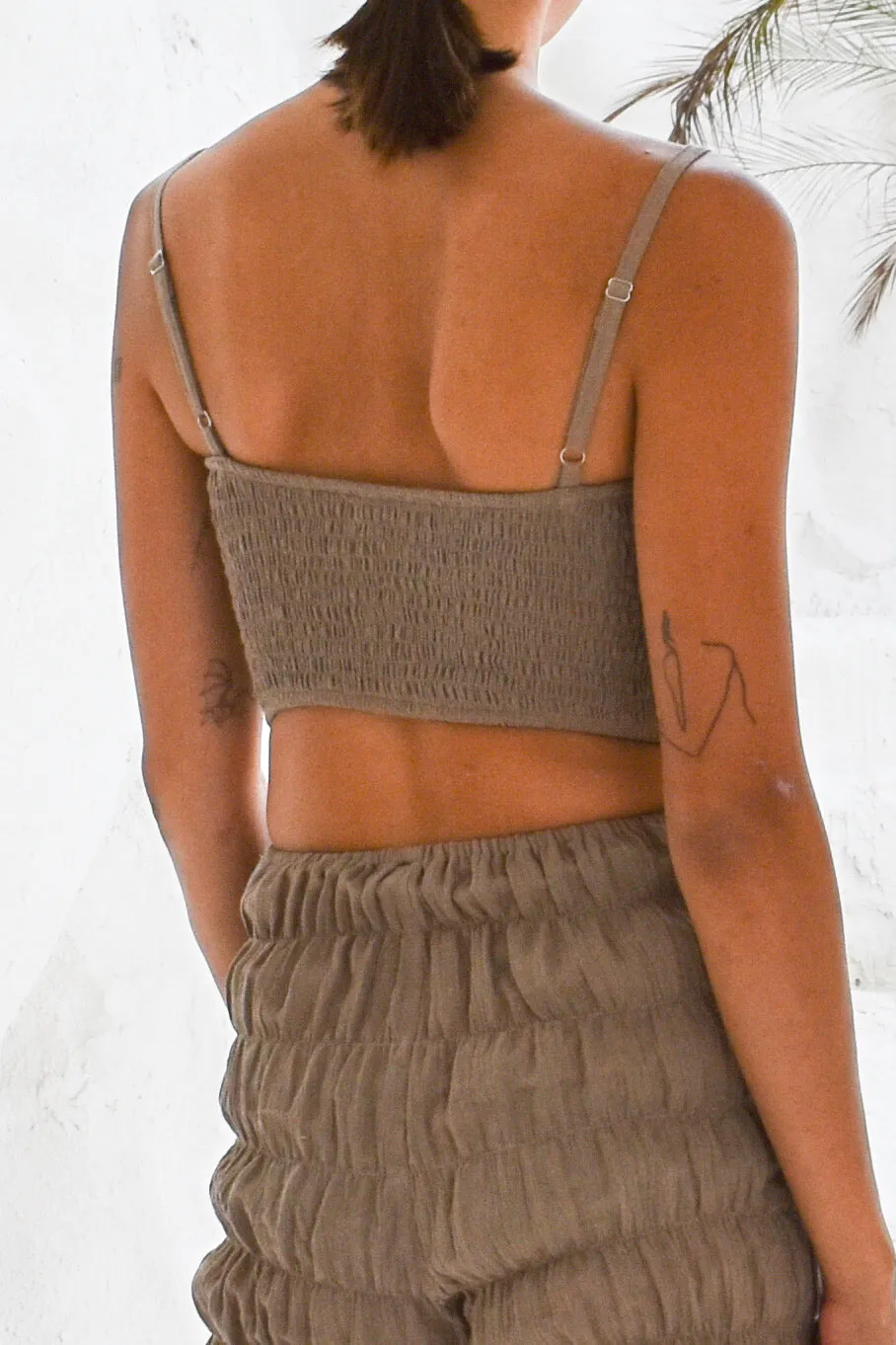 Linen Long Bra Top