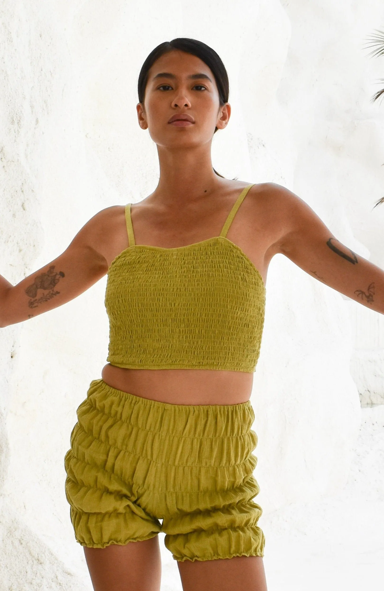 Linen Long Bra Top