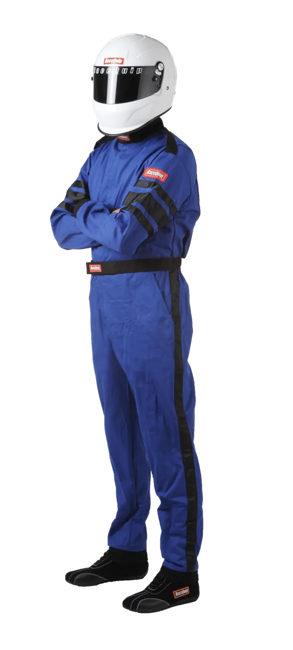 RaceQuip One Piece Single Layer Fire Suit - Blue - 2XL - 110027
